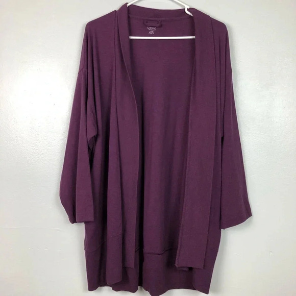 NEW Gap Factory Oversized Purple Open Front Long Cardigan With Pockets - Picture 1 of 7